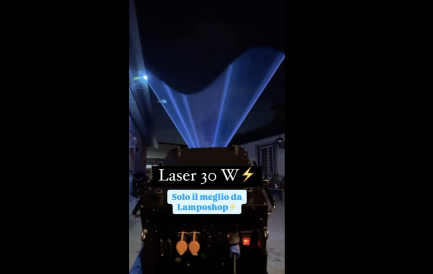 PROIETTORE LASER 30W RGB PROFESSIONALE 3 in 1 alta luminosità effetti Luminosi e Proiezioni con Baule Flightcase - immagine 9