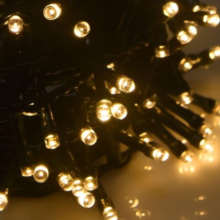 Catena Luminosa di Natale 500 LED 8 giochi di Luce per Decorazioni Natalizie in Interno ed Esterno a Luce Calda - immagine 2