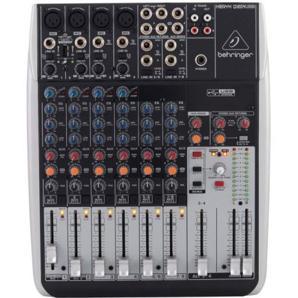 Mixer Audio Behringer Xenyx Q1204USB a 12 canali con fader da 60mm