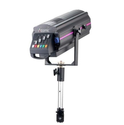 Faro seguipersona con LED da 350 W e ruota colori completo di Baule FlightCase - immagine 4