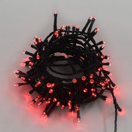 Catena luminosa di Natale da 18 metri con 300 LED Fairy Lights Luce Rossa per uso interno esterno Ip44 Con giochi luce - immagine 4