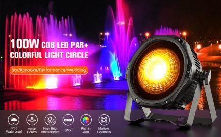 Par LED 100W IP65 RGB con Luce Centrale LED cob Warm Light - immagine 11