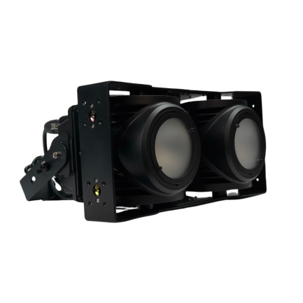 Accecatore Strobo Blinder a 2 Occhi 400w IP65 Luce Calda Warm Light Con Lente Fresnel Wisdom - immagine 2