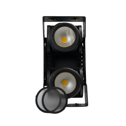 Accecatore Strobo Blinder a 2 Occhi 400w IP65 Luce Calda Warm Light Con Lente Fresnel Wisdom - immagine 6